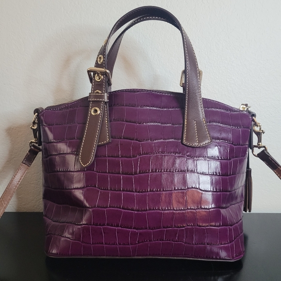 Dooney and Bourke Croc Trina Satchel - Picture 3 of 16